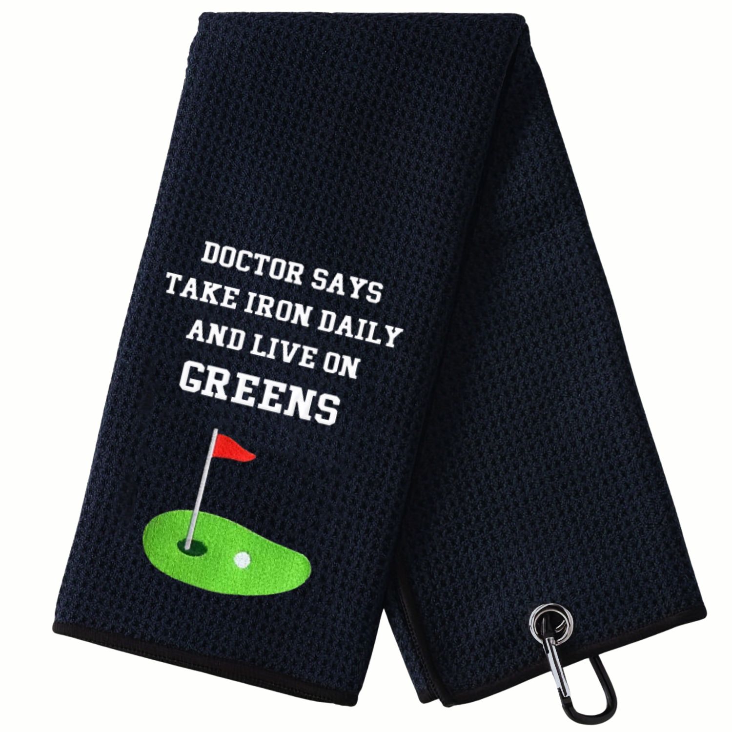 Golf Towel Waffle - Duży haftowany ręcznik golfowy 40x60 cm