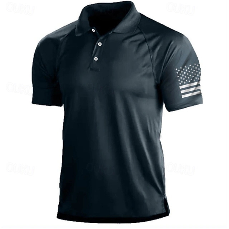 Golf Equipment Wholesale - Koszulka polo z nadrukiem 3D USA