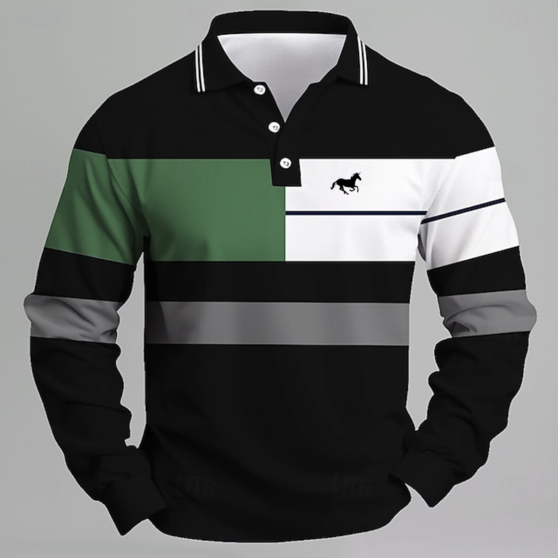 Golf Equipment Wholesale - Męska koszulka polo w paski z