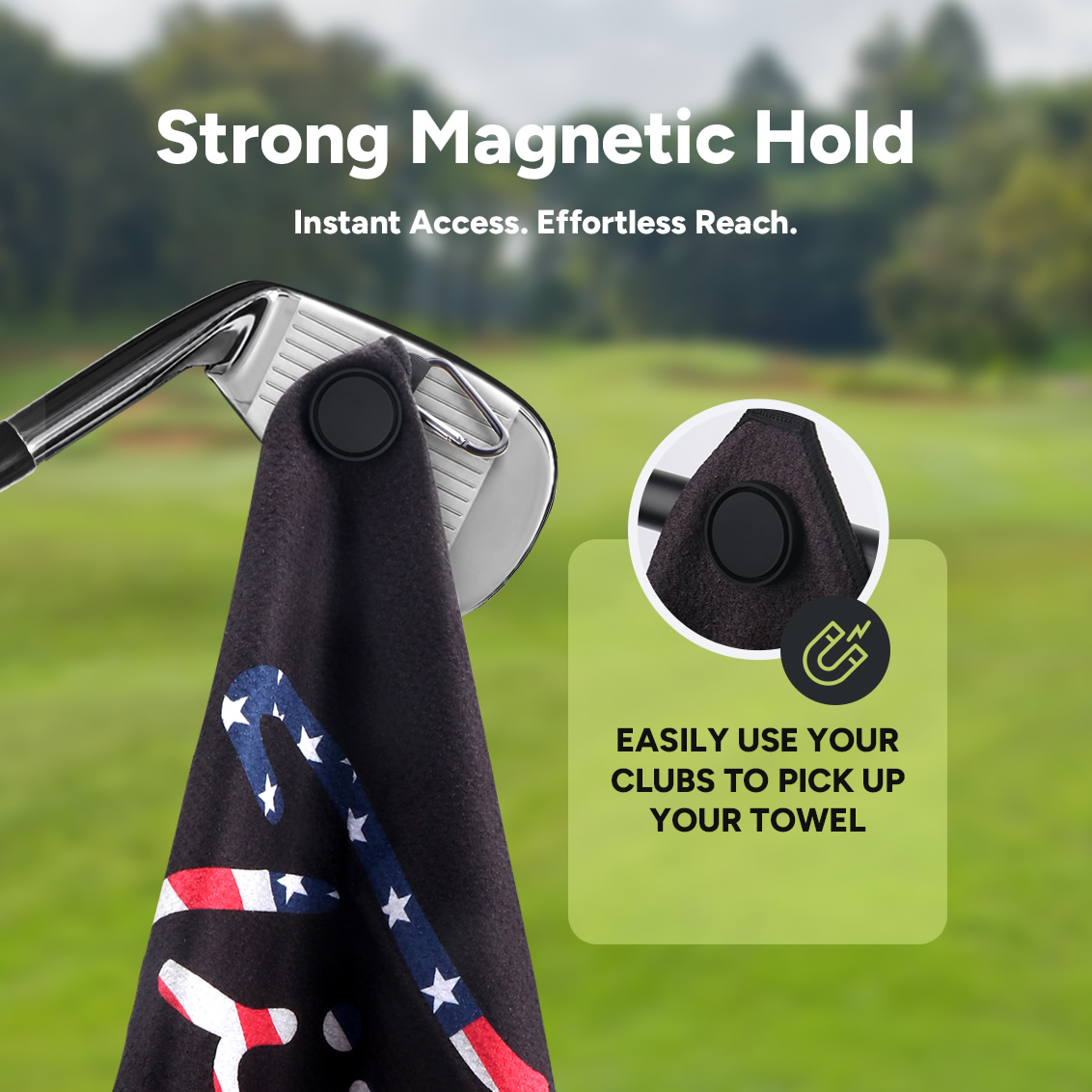 Ręcznik golfowy z flagą ameryk – Golf Towel Waffle recenzja i cena
